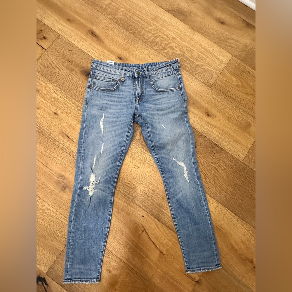 R13 Boy Skinny Blue Denim Jeans